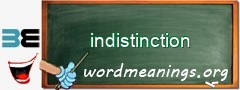 WordMeaning blackboard for indistinction